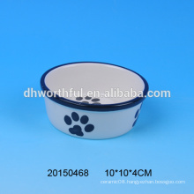 2016 new style ceramic pet food bowl for wholesale